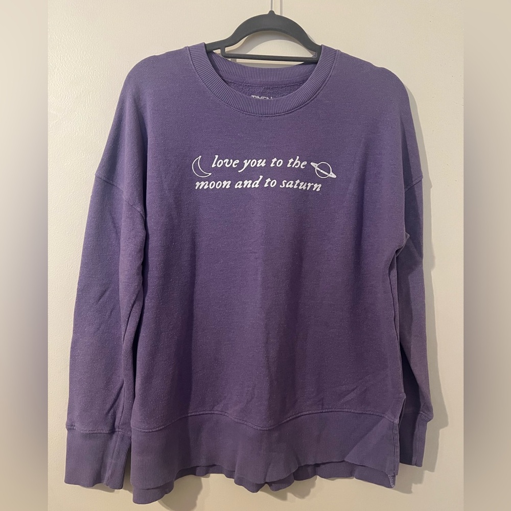 Taylor Swift love you to the moon and Saturn Purple Sweatshirt